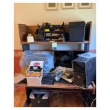 Desk and contents