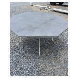 Heavy slate top table with iron base