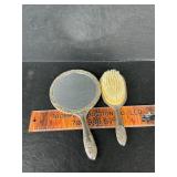 Brush and mirror set