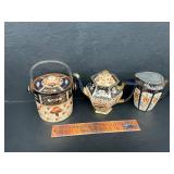 Biscuit jar and pitchers