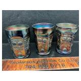 Carnival glass cups