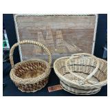 Wooden ship and baskets
