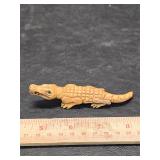 Vintage bone? carved alligator