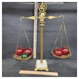 Brass Scale w Glass Balls