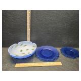 Art glass blue glass