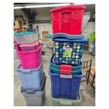 Large lot of totes