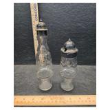 Vintage etched glass set