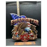 Metal Firefighter sign