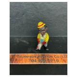 Cast iron black Americana bank