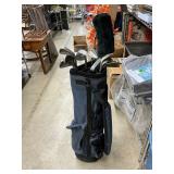 Golf clubs and bag