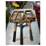 Vintage tennis rackets