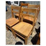 4 oak childï¿½s chairs