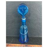 Erik Hoglund blue face decanter