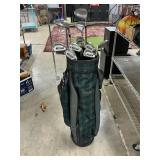 Golf clubs and bag