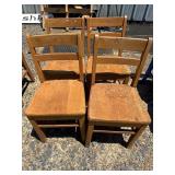 4 oak childï¿½s chairs