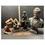 Lincoln bust and figures