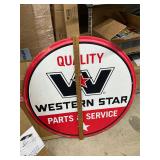 Metal sign western star