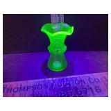 Uranium glass vase