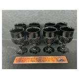 Black Indiana glass stemware