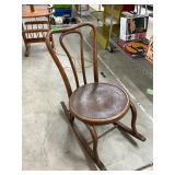 Antique bent wood rocker