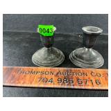 Weighted sterling silver candle holders