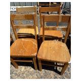 4 oak childï¿½s chairs