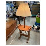 Vintage table lamp magazine rack
