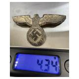 Silver German visor cap eagle