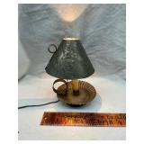 Punched tin lamp