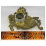 Vintage brass inkwell