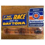 Vintage nascar sticker and patch