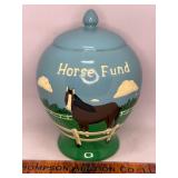 Ceramic horse fund coin bank