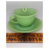 Jadeite cup and saucer
