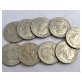 9 Susan b Anthony dollars