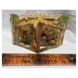 Vintage paper manger scene