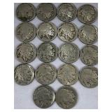18 buffalo nickels