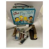 Lunch box and knives