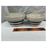 Roseville banded bowls