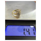 10k gold and diamond ring