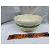 Vintage banded pottery bowl