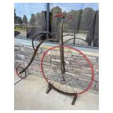 Iron big wheel bike decor