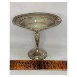 Weighted sterling silver compote
