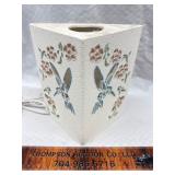 Vintage ceramic hummingbird light