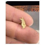 .29 14k gold cat earrings