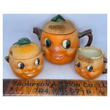 Vintage Florida souvenir teapot set ceramic