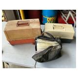 Tackle boxes and bag with contents