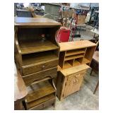3 cabinets,shelf and table