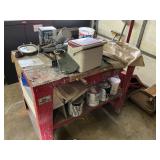 4ft Rolling Tear Down Table w Contents
