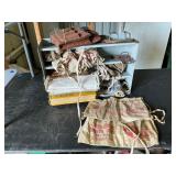 Metal shelf with aprons and other
