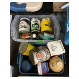 2 totes with oil